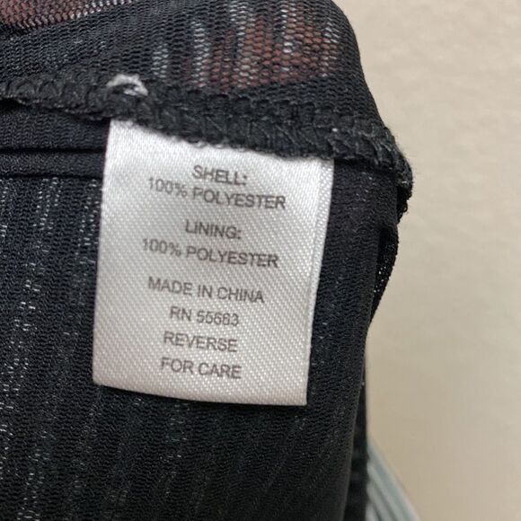 For Cynthia Beachwear Striped Mesh Pants Large - Picture 3 of 7